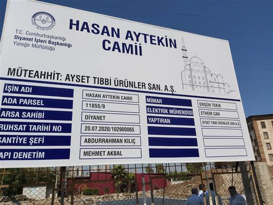Hasan Aytekin Camiine Dualarla Ilk Harci Atildi