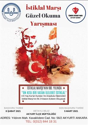 Istiklal Marsini Okuma Yarismasi Anaokulu Ilkokul Ve Ortaokul