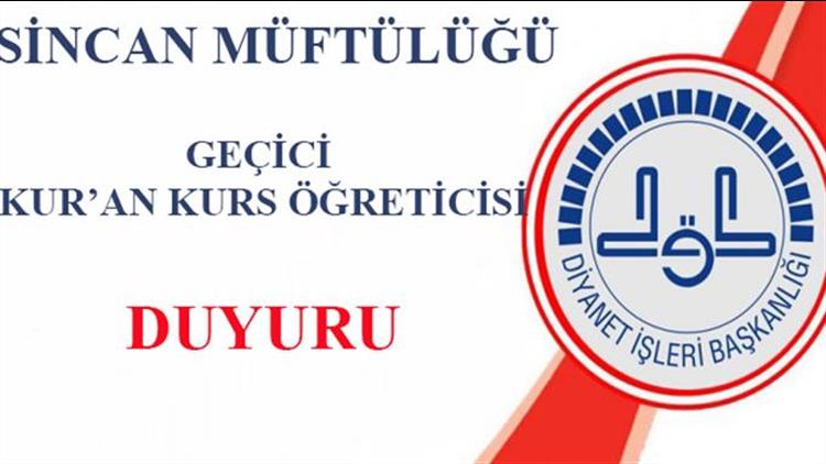 Gecici Kur An Kurs Ogretici Duyurusu