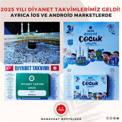 2025 YILI DİYANET TAKVİMLERİMİZ GELDİ!
