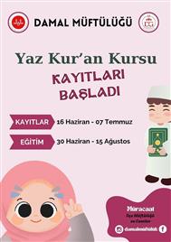  Yaz Kur&#39;an Kursları 30 Haziran&#39;da Başlıyor