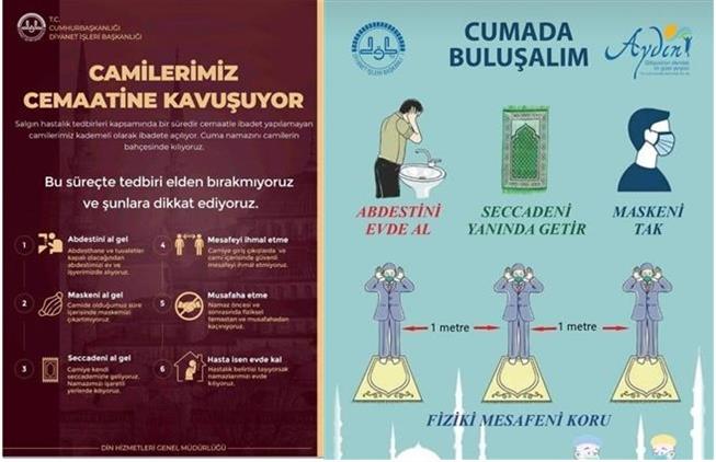 Camilerimiz 29 Mayis Cuma Gununden Itibaren Ibadete Aciliyor