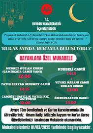 BAYANLARA ÖZEL MUKABELE