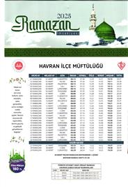 2025 YILI RAMAZAN AYI İMSAKİYESİ