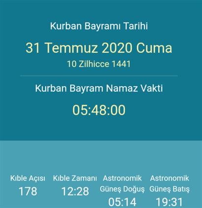 Karliova Ilcemiz Icin Bayram Namazi Vakti 05 48