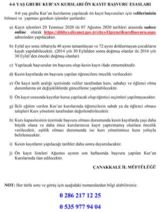 4 6 Yas Kuran Kurslari Basvuru