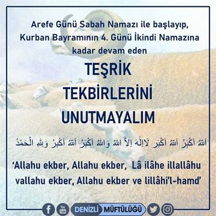 Tesrik Tekbirlerini Unutmayalim