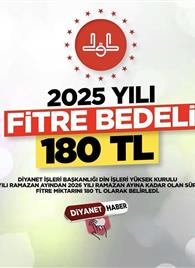 2025 Yılı Fitre Bedeli Afişi