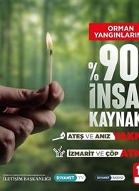 Orman Yangınlarının %90&#39;ı İnsan Kaynaklı