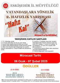 2024 YILI HALKA YÖNELİK GENİŞ KATILIMLI HAFIZLIK YARIŞMASI 