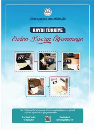 haydi turkiye evden kur an ogrenmeye