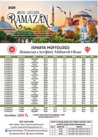 2026 Yılı Isparta İli Ramazan İmsakiyesi