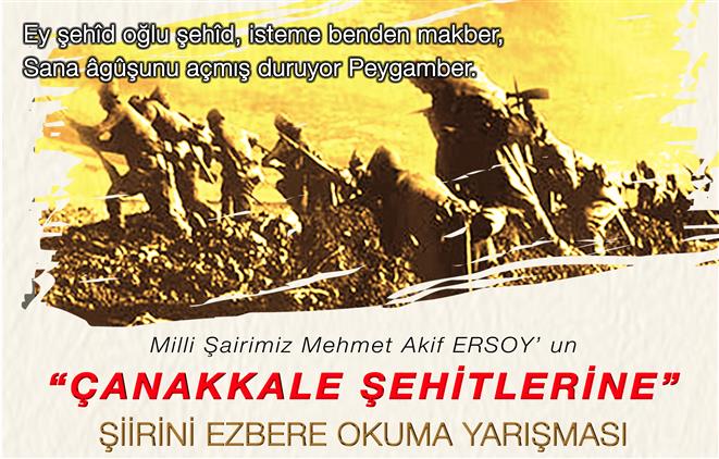 Liseler Arasi Canakkale Sehitlerine Siir Okuma Yarismasi