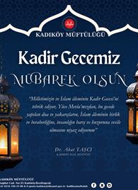 Kadir Gecesi Tebrik Mesajı