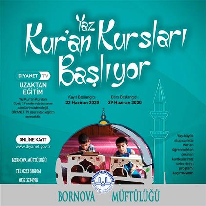 2020 Yili Yaz Kur An Kurslari Uzaktan Egitim Yontemiyle Basliyor