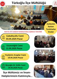 Mayıs Ayı Sabah Namazı Buluşmaları Takvimi Yayınlandı