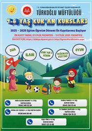 4-6 Yaş Kur&#39;an Kursu Kayıtları Başlıyor..