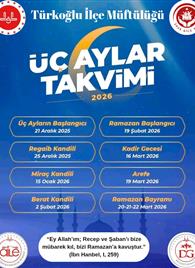 2026 Yılı 3 Aylar Takvimi Yayınlandı
