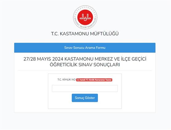 GEÇİCİ ÖĞRETİCİLİK SINAV SONUÇLARI