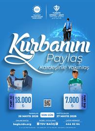 "2026 Yılı Vekaletle Kurban Bağışı" Başvuruları Başlamıştır.