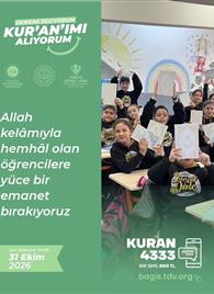 Dersimi Seçiyorum Kur'anımı alıyorum