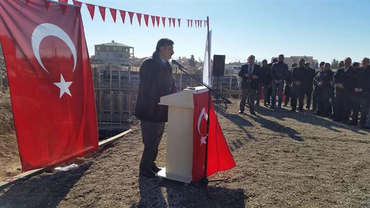 yazihan da yeni cami insaatinin temeli