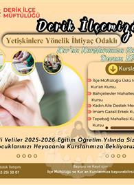 İlçe Merkezinde Aktif Olan Kur&#39;an Kurslarımıza Kayıtlar Devam Ediyor