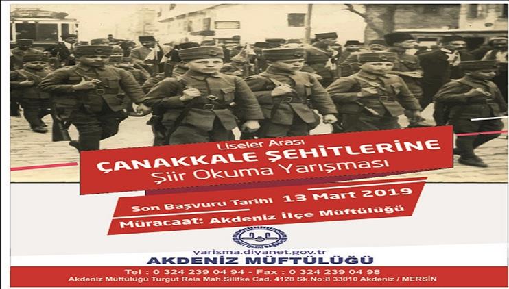 Liseler Arasi Canakkale Sehitlerine Siir Okuma Yarismasi
