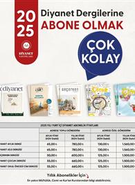 2025 DİYANET DERGİLERİNE ABONE OLMAK ÇOK KOLAY