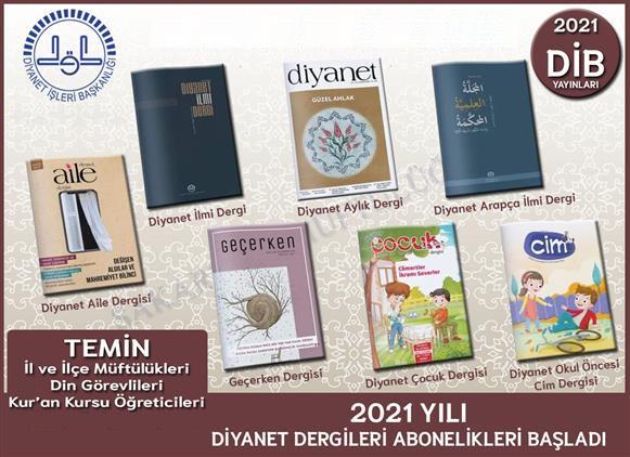 2021 Yili Diyanet Dergileri Abonelikleri Basladi