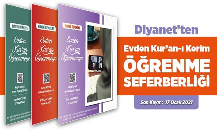 haydi turkiye evden kur an ogrenmeye