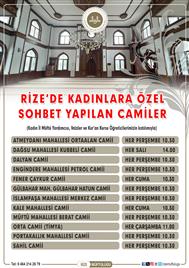 Rize&#39;de kadınlara özel sohbet yapılan camiler