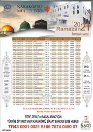 2021 RAMAZAN İMSAKİYESİ
