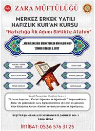 Hafızlığa ilk adımı birlikte atalım. 🔷️ Zara Müftülüğü Erkek Yatılı Hafızlık Kur&#39;an Kursu Kayıtlarımız Başlamıştır