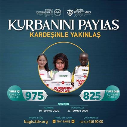 Turkiye Diyanet Vakfi Vekalet Yolu Ile Kurban Bagisi Alimina Basladi