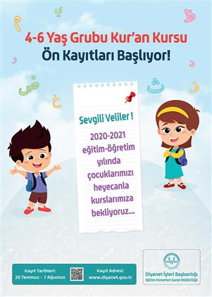 4 6 Yas Grubu Kur An Kursu Kayitlari Basliyor