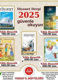 2025 Yılı Diyanet Aylık Dergiler