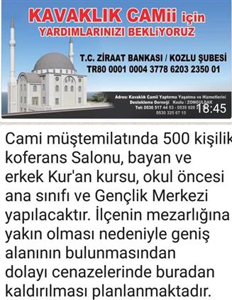 kavaklik cami insaati basladi